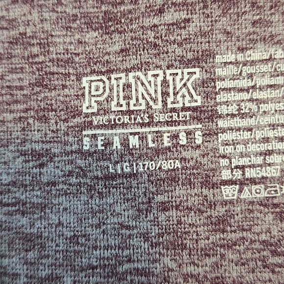 Victoria secret VS Pink seamless purple leggings size large - Picture 7 of 11